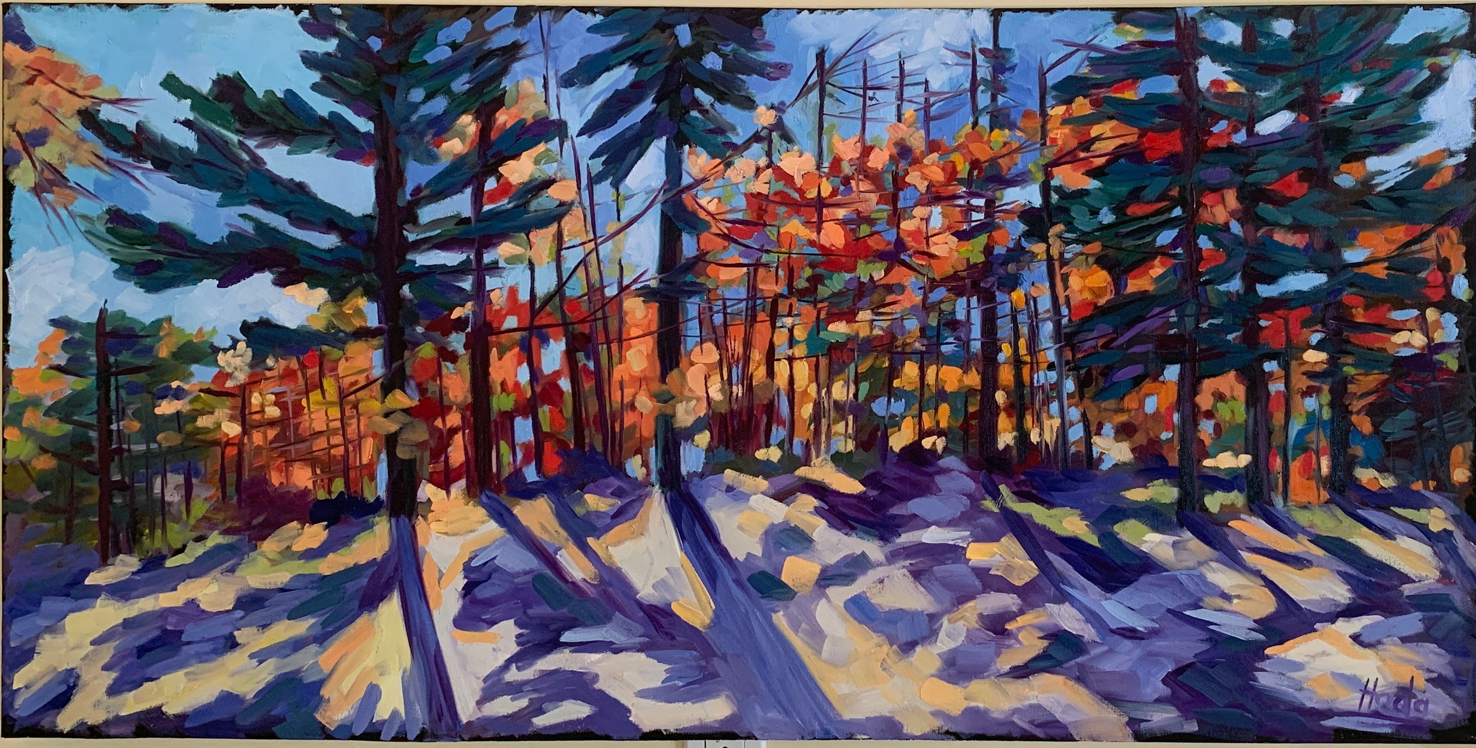 An oil landscape painting of cottage country’s landscape in Tiny Township on Georgian Bay by a local artist